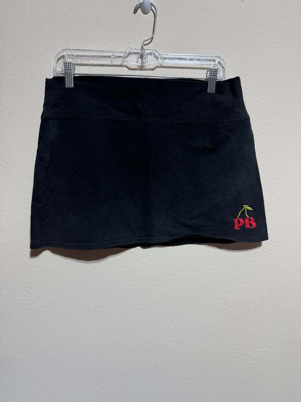 Playboy by PacSun Black Cherry Embroidered Mini Skort